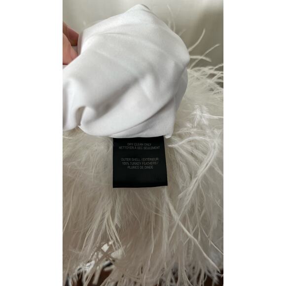 Lamarque Triana White Feather Dress Size Small - Picture 4 of 5